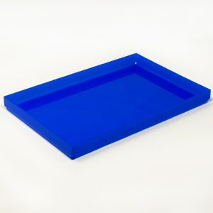 8" x 12" x 1" Blue Acrylic Tray